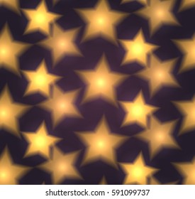 Seamless texture with blurred stars. Vector festive pattern for wrapping paper, wallpaper and your creativity