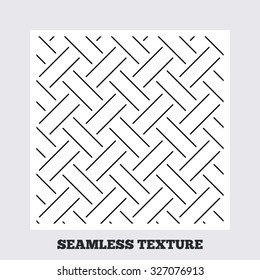 Seamless texture. Braided grid texture. Stripped geometric seamless pattern. Modern repeating stylish texture. Flat pattern on white background. Vector