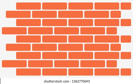 Seamless texture: brick wall with rounded corners Version №2