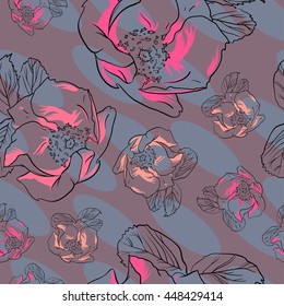 seamless texture with brier, eccentric color