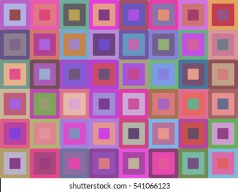 Seamless texture with bright pink squares. Vector background for wrapping paper, wallpaper and your creativity