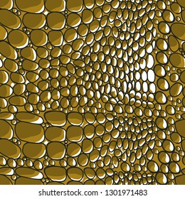 Seamless texture bronze shiny crocodile skin