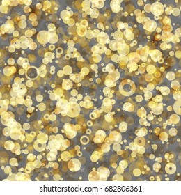 Seamless texture from brown circles. Abstract vector background