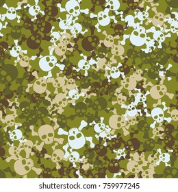 Seamless texture. Brutal camouflage "Jolly Roger."