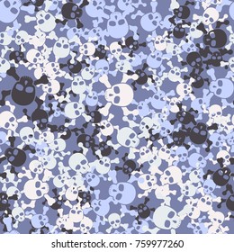 Seamless texture. Brutal camouflage "Jolly Roger."