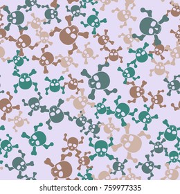 Seamless texture. Brutal camouflage "Jolly Roger."