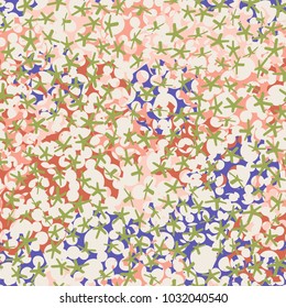 Seamless texture from bubbles and oblique stars. Fashionable camouflage for outdoor recreation and the city.