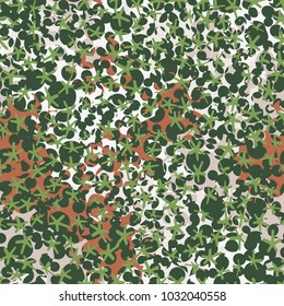 Seamless texture from bubbles and oblique stars. Fashionable camouflage for outdoor recreation and the city.