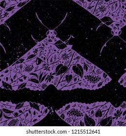 Seamless texture with butterfly and flowers. Repeating pattern. Abstract nature background. Can be used as wallpaper, desktop, wrapping, fabric or background for your blog, covers, cards. 