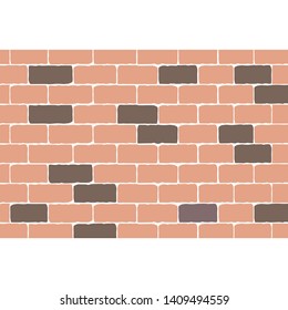 Seamless texture of a cartoon brick wall
