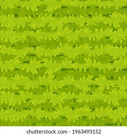 Seamless texture cartoon grass, green plants pattern for wallpaper.