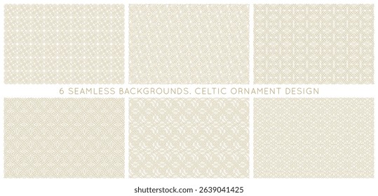 Seamless texture celtic style. Original ethnic ornament. Geometric design