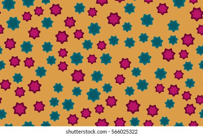 Seamless texture of chaotic star. Fashion camouflage.