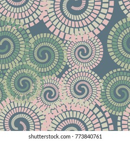 Seamless texture. Chaotically located double helixes of quadrangular elements with smoothed corners.