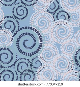 Seamless texture. Chaotically located double helixes of quadrangular elements with smoothed corners.