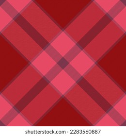 Seamless texture check. Fabric vector textile. Background pattern plaid tartan in red color.