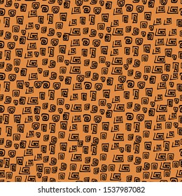 Seamless texture of cheetah, jaguar, lynx, leopard, giraffe, africa color. Texture of wild savannah animals. Imitation of the color of wild cats. Abstract animal skins, doodles, spirals. For textile, 