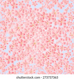 Seamless texture cherry blossoms Spring  background vector illustration 