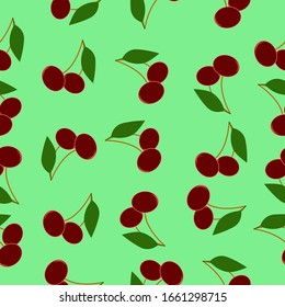 seamless texture, cherry, vector, wallpaper, healthy food, vector