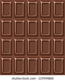 Seamless texture with chocolate bar. Vector.