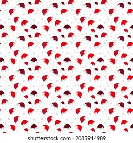 Seamless texture with Christmas hats for backgrounds, wrapping paper and your creativity