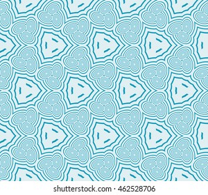 Seamless texture of circle. Optical illusion. Vector illustration. For the interior design, printing, web and textile design. Blue color