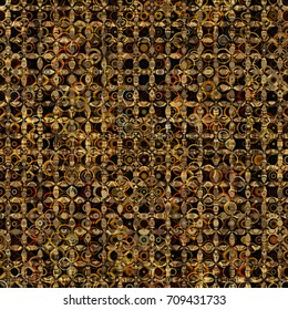 Nahtlose Textur aus Kreisen und Ringen. Abstrakter Vektorhintergrund für Webseite, Banner, Stoff, Inneneinrichtung, Umhüllung 