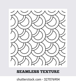 Seamless texture. Circles texture. Stripped geometric seamless pattern. Modern repeating stylish texture. Flat pattern on white background. Vector