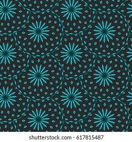 Seamless texture with circular abstraction. Ethnic repetition pattern. Repeated texture. It can be used as wallpaper, printing, wrapping, fabric or background for your blog.