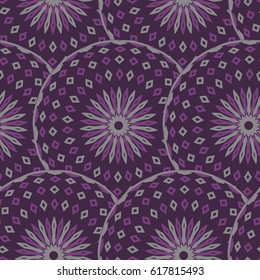 Seamless texture with circular abstraction. Ethnic repetition pattern. Repeated texture. It can be used as wallpaper, printing, wrapping, fabric or background for your blog.