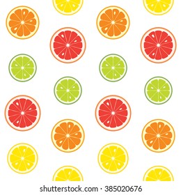Seamless texture with citrus fruits.