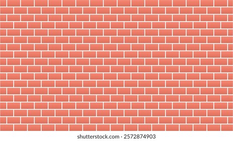 Seamless texture of a classic red brick wall. Red brick wall background. Perfect for rustic or vintage designs and creating realistic backgrounds.