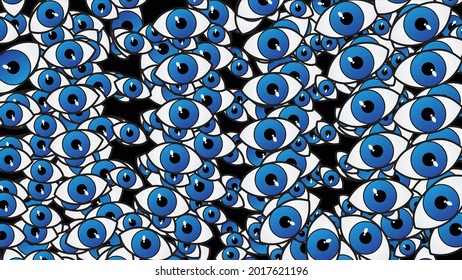 Seamless texture with clear blue eye pattern for background.