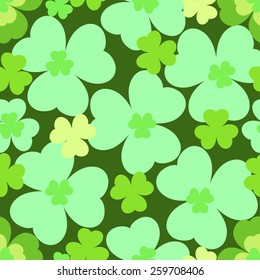 Seamless texture of the clover. Vector.