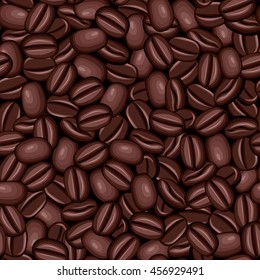Seamless texture of coffee beans dark roast
