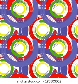 Seamless texture with color circles
