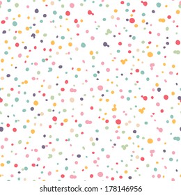 Seamless Texture With Color Dots. Vector Illustration