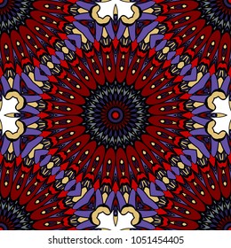 Seamless texture of color floral ornament. For the interior design, printing, web and textile. Vector illustration.