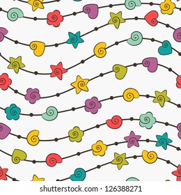 Seamless texture with color  shapes. EPS 10 vector illustration.