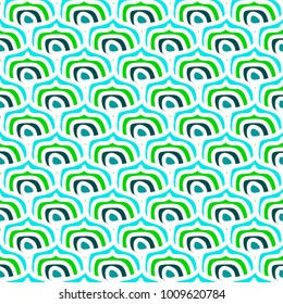 Seamless texture with colored arches