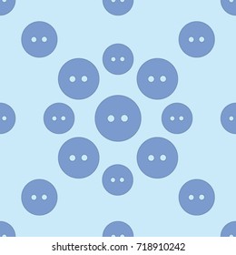 Seamless texture. Colored buttons on a blue background