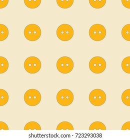 Seamless texture. Colored buttons on a yellow background
