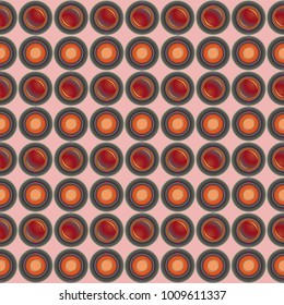 Seamless texture with colored circle pattern for background.
