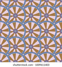 Seamless texture with colored circle pattern for background.