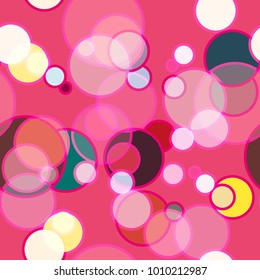 Seamless texture with colored circle pattern for background.