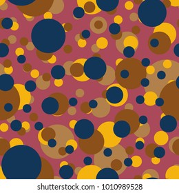 Seamless texture with colored circle pattern for background.