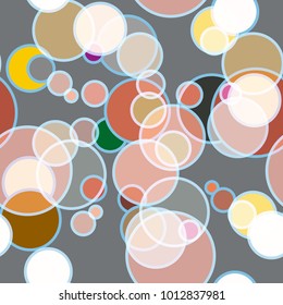 Seamless texture with colored circle pattern for background.