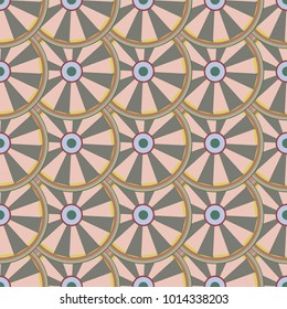 Seamless texture with colored circle pattern for background.