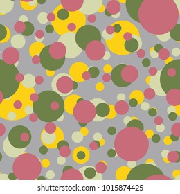 Seamless texture with colored circle pattern for background.