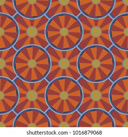 Seamless texture with colored circle pattern for background.